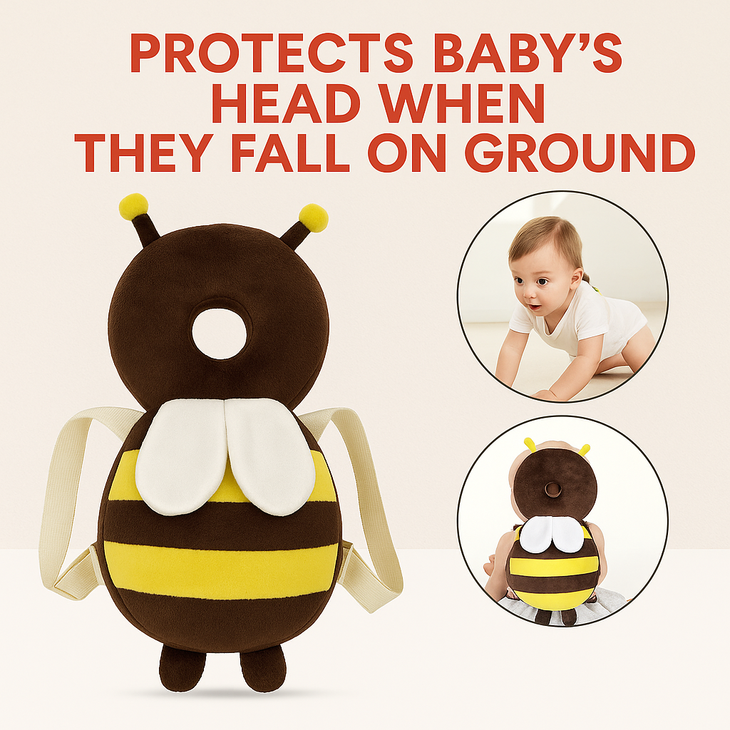 Baby Head Protector-Soft. Toddlers to Prevent Head Injuries While Crawling, Walking or Falling-Cute & Safe Design