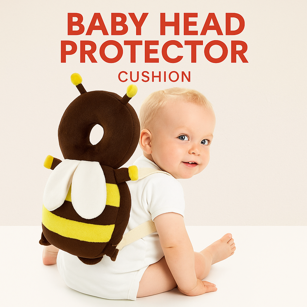 Baby Head Protector-Soft. Toddlers to Prevent Head Injuries While Crawling, Walking or Falling-Cute & Safe Design