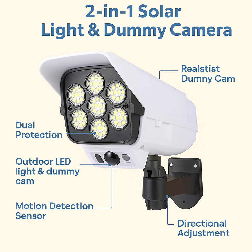 SolarGuard 2-in-1 Solar Light & Dummy Camera