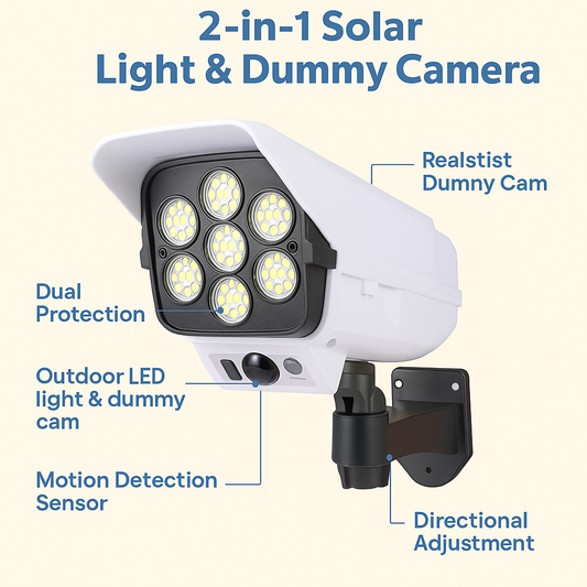 SolarGuard 2-in-1 Solar Light & Dummy Camera